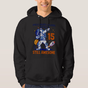 15 jaar oud Astronaut Space Planet 15e verjaardag Hoodie