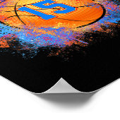 15 jaar oud Kinder 15e verjaardag basketbal Kinder Poster (Hoek)