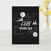 15 jaar oude Bday Geeky Wiskunde 15e verjaardagsca Kaart (Gele Bloem)