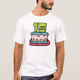 15 jaar oude Birthday Cake T-shirt