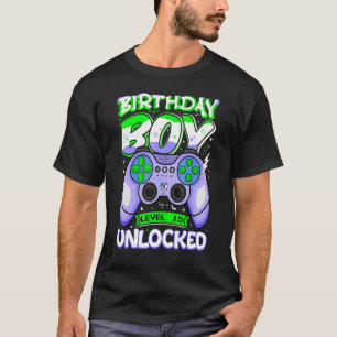 15 jaar oude gamerniveau ontgrendeld 15e verjaarda t-shirt