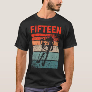 15 jaar oude geboorte, jongen Retro Astronaut 15th T-shirt