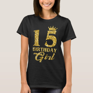 15 jaar oude Gift 15th Birthday Girl Queen Women T-shirt