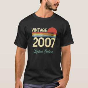15 jaar oude Vintage 2007 Teen Retro Happy 15th Bi T-shirt