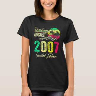 15 jaar oude wijn uit augustus 2007 15e verjaarda t-shirt