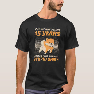 15 jaar service verjaring bedrijf t-shirt