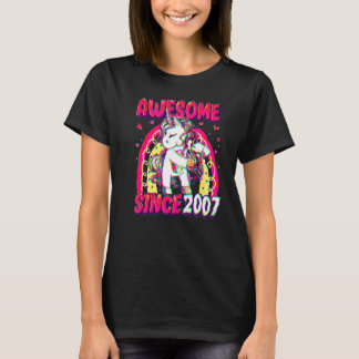 15-jarige eenhoorn die 15e verjaardag meisje flost t-shirt