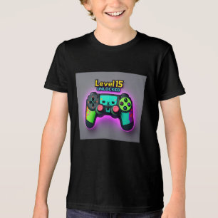 15 jarige jongen Verjaardag Tri-Blend Shirt