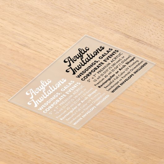 15 Mil Invitation Acrylique Gelée (Paysage) (Poser)