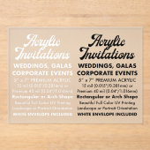 15 Mil Invitation Acrylique Gelée (Paysage) (Recto)