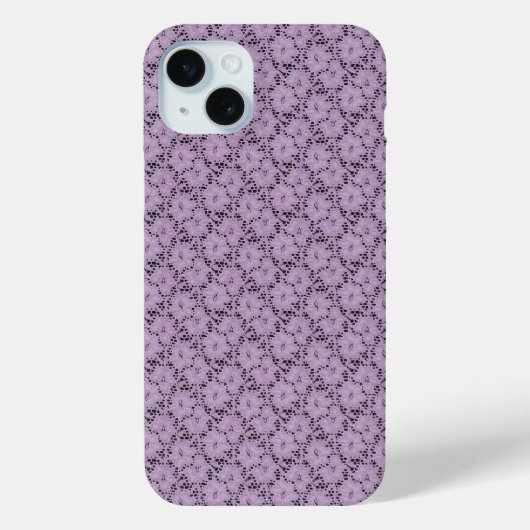15 Mini Coque iphone floral dentelle lavande (Verso)