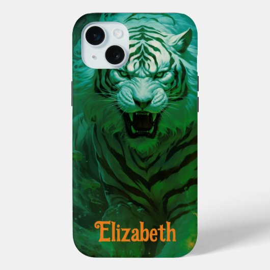 15 Mini iPhone Tiger blanc / coque ipad (Verso)