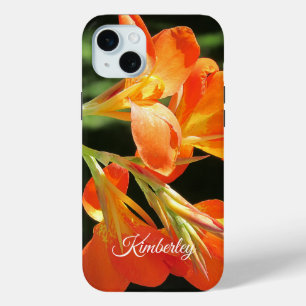 15 Mini Orange Canna Lily Floral Coque-Mate coque iphone
