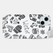 15 Mini Thème d'hiver motif contour iPhone / coque ipad (Verso (horizontal))
