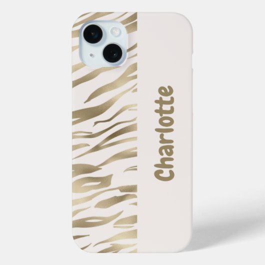 15 Mini Tiger personnalisé coque iphone or (Verso)
