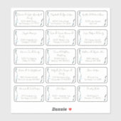 15 Naam van individuele weddenschappen Adres stick Sticker (Vel)