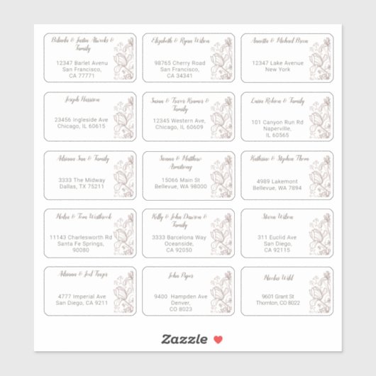 15 Naam van individuele weddenschappen Adres stick Sticker (Vel)