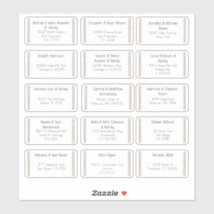 15 Naam van individuele weddenschappen Adres stick Sticker