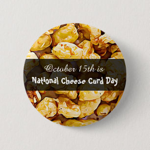 15 oktober is de nationale dag van de kaaswrongel ronde button 5,7 cm