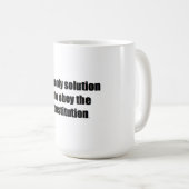 15 onces. La tasse de café avec la SEULE SOLUTION (Devant droit)