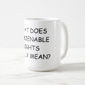 15 onces. Tasse de café avec CE QUI FAIT (Devant droit)