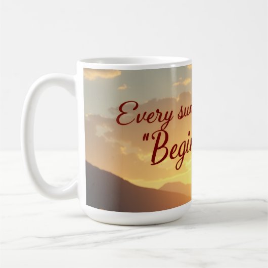 15 ounce Begin Again Mug (Gauche)