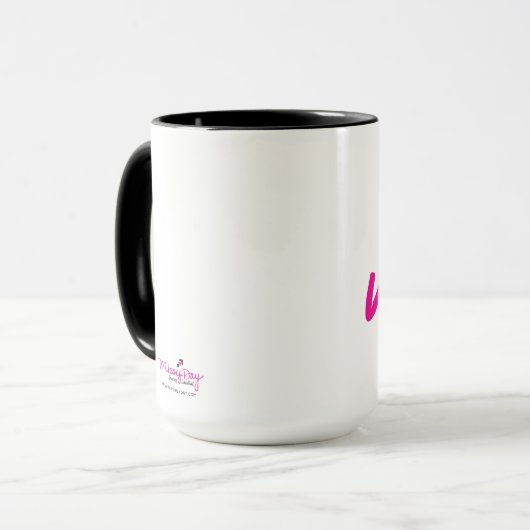 15 oz Coffee Mug - Never Waste a Day Mok (Voorkant links)