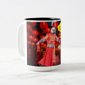 15 oz de tasse à deux tons. Joyeux Nouvel An Chino (Devant gauche)