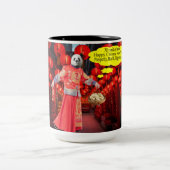 15 oz de tasse à deux tons. Joyeux Nouvel An Chino (Centre)