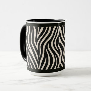 15 OZ. KOFFIE MOK - "ZEBRA PRINT"