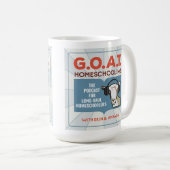 15 oz Mug - GOAT Podcast pour l'école à domicile! (Devant droit)