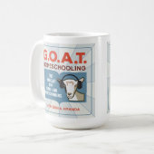 15 oz Mug - GOAT Podcast pour l'école à domicile! (Devant gauche)