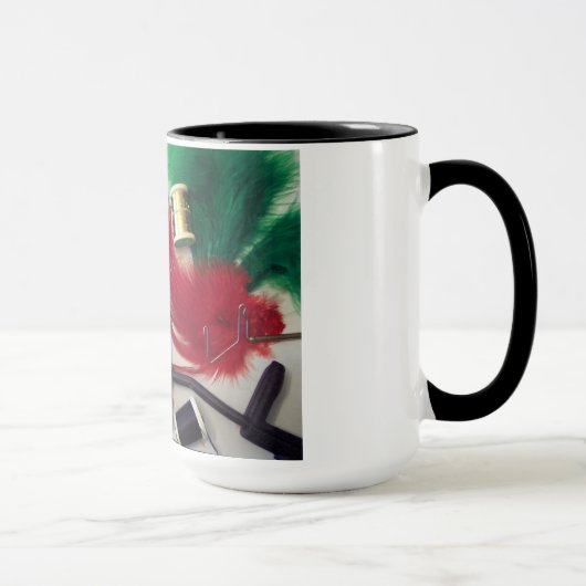 15 oz. ringer-mok met vluchtkoppelingsmaterialen. mok (Rechts)