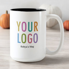 15 oz Zwart Binnen Logo Mok Custom Name Business