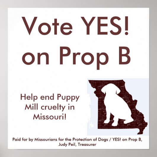 15" par 15" - OUI ! sur Prop B Poster (Devant)