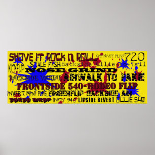 15.Populaire Skateboard Trick-namen Poster