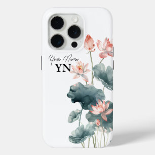 15 Pro Aquarelle rose Fleurs coque iphone