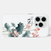 15 Pro Aquarelle rose Fleurs coque iphone (Verso (horizontal))