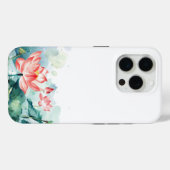 15 Pro Aquarelle rose Fleurs coque iphone (Verso (horizontal))