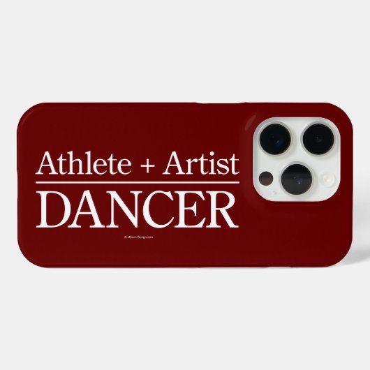 15 Pro Athlète + Artiste = coque iphone de danseur (Verso (horizontal))
