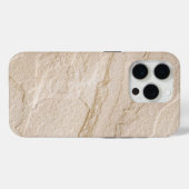 15 Pro Coque en pierre de sable naturel - coque iphone de (Verso (horizontal))