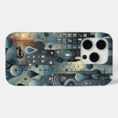 15 Pro coque iphone avec une atmosphère de ville pluvieus (Verso (horizontal))