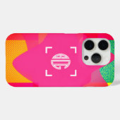 15 Pro Coque iphone de monogramme personnalisé Neon Gradi (Verso (horizontal))