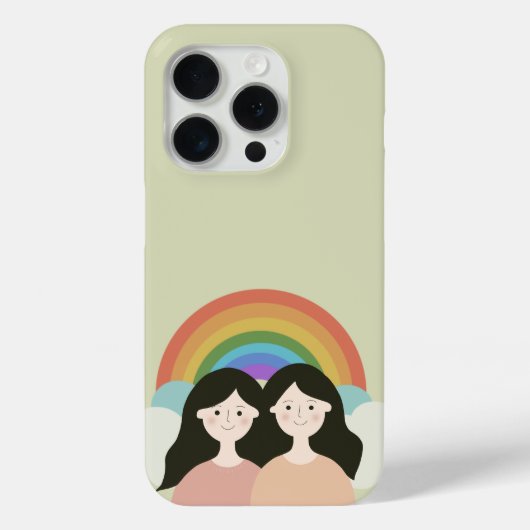 15 Pro Coque iphone Rainbow Twins de charme (Verso)
