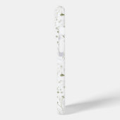 15 Pro Délicat coque iphone de fleurs vertes avec Botani (Verso / Gauche)