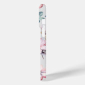 15 Pro Floral Élégant gris clair iPhone / coque ipad (Verso / Gauche)