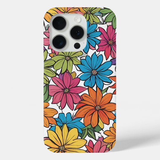 15 Pro iPhone / coque ipad Floral Design (Verso)
