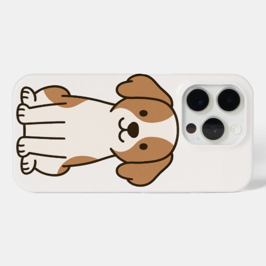 15 Pro Joli coque iphone de chien de dessin (Verso (horizontal))