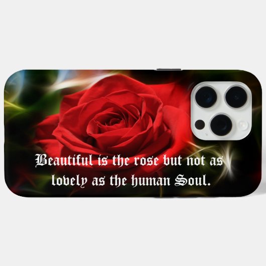 15 Pro Max Beau Red Rose iPhone / coque ipad (Verso (horizontal))