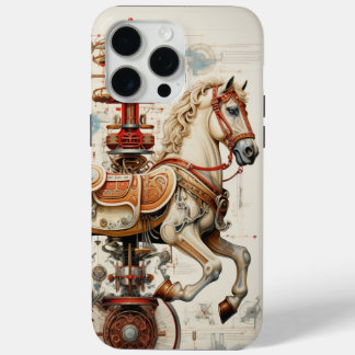 15 Pro Max Carrousel White Horse iPhone / coque ipad
